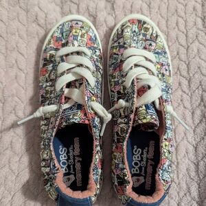 Never Worn Skechers Kids' Colorful Dog Cartoon Sneakers